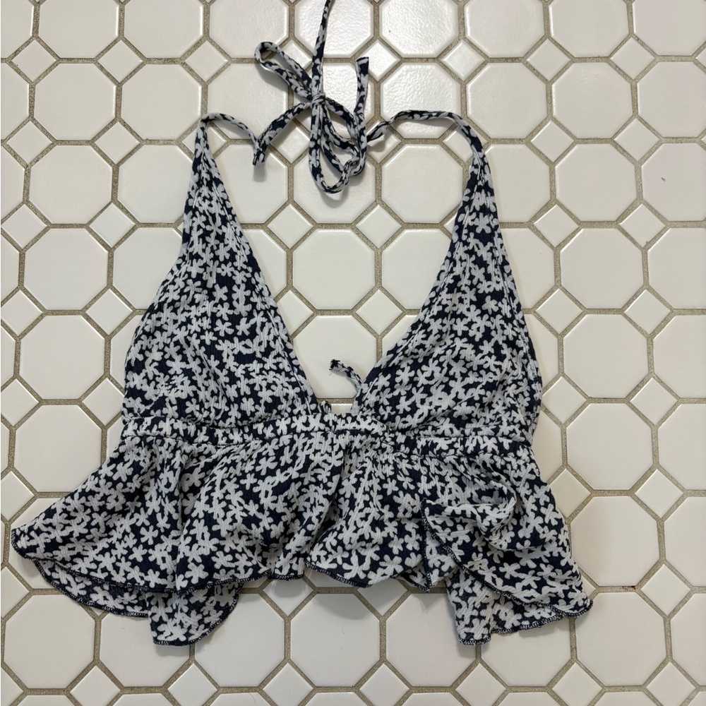 Flower halter top